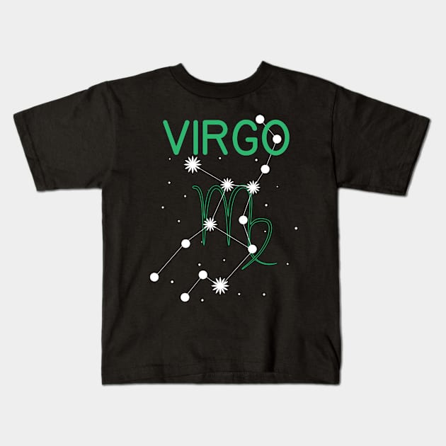 Zodiac Virgo Kids T-Shirt by CrissWild